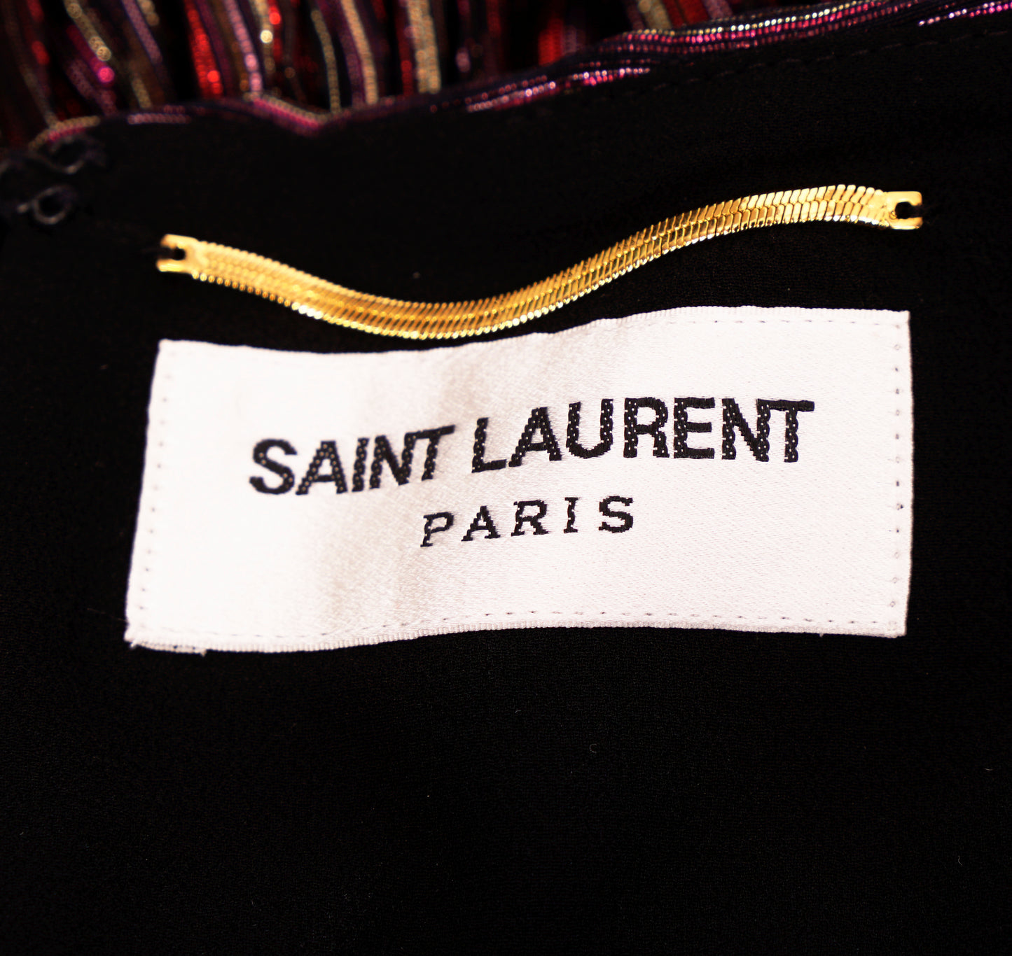 36 NEW $3590 SAINT LAURENT Flame Red LAME HALTER MINI Cocktail PLEATED DRESS XS