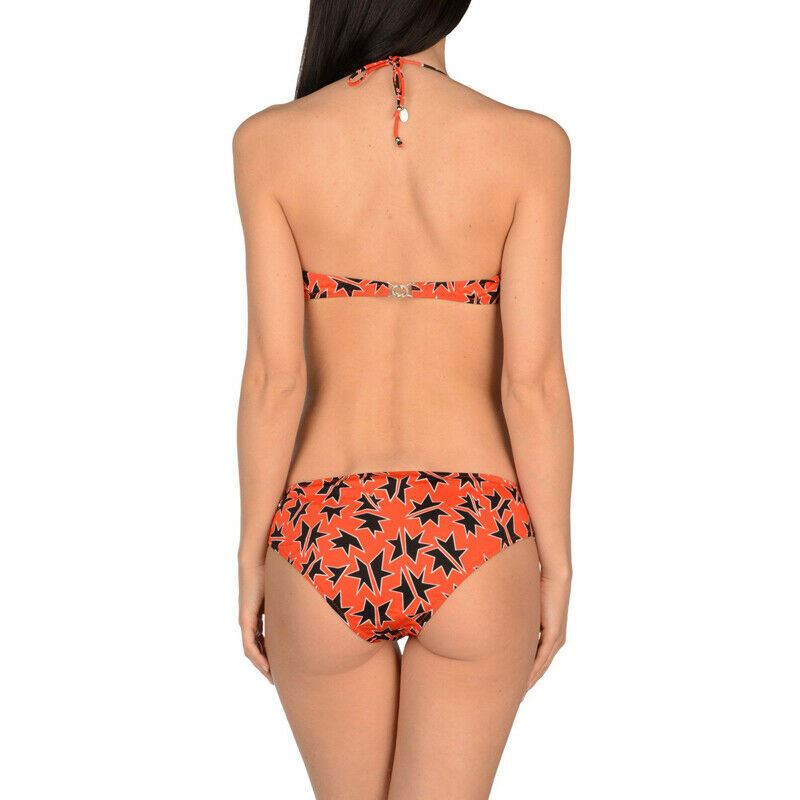 36 XXS NEW $880 MIU MIU Red Black White STAR PRINT Classic Summer BIKINI SWIMSUIT XS