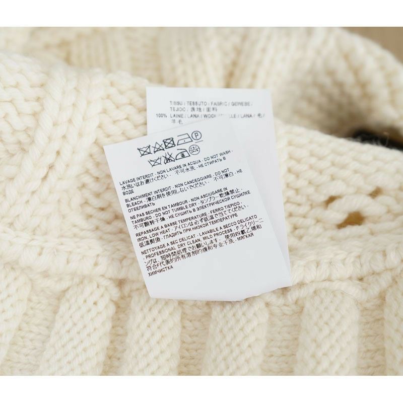 XS & M NEW $2100 SAINT LAURENT Cream 100% WOOL Cozy Knit CAPELET PONCHO SWEATER