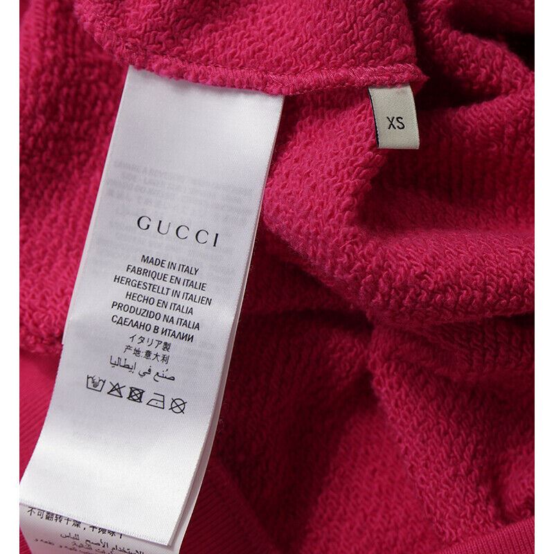 sz XS NEW $1300 GUCCI Pink GOLD GUCCY SEGA Print Stars Womans SWEATSHIRT TOP NWT