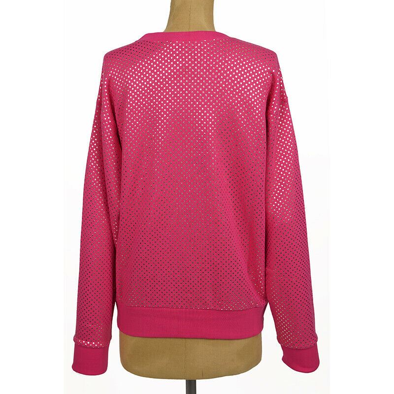 sz XS NEW $1300 GUCCI Pink GOLD GUCCY SEGA Print Stars Womans SWEATSHIRT TOP NWT