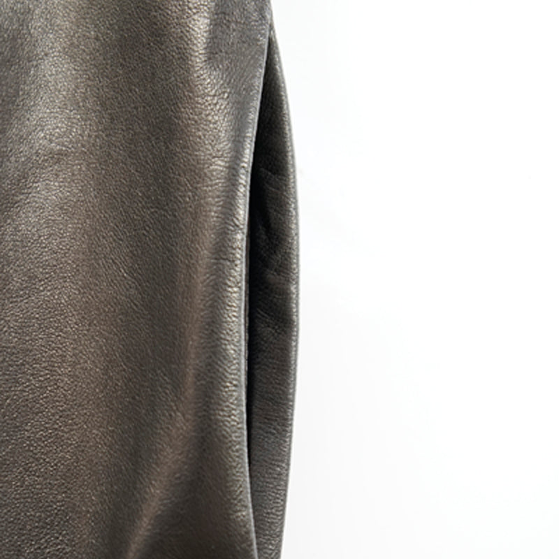 sz 38 NEW $5700 CHRISTIAN DIOR Runway Black LEATHER Bubble MINI DRESS w/ POCKETS