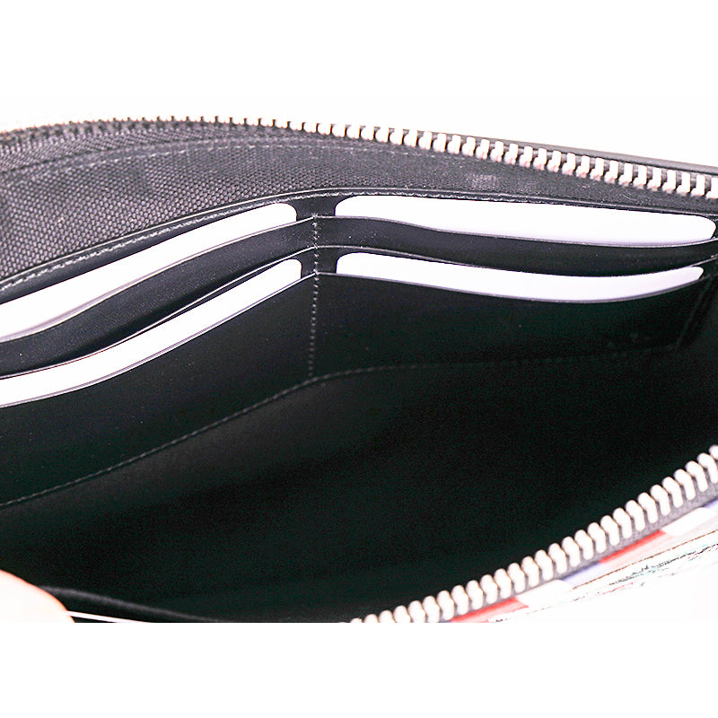 NEW $1,225 GUCCI Black NIGHT COURRIER Supreme Canvas Logo Clutch Wristlet BAG