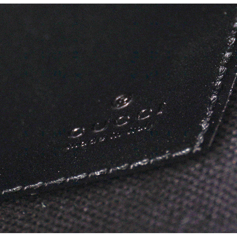 NEW $1,225 GUCCI Black NIGHT COURRIER Supreme Canvas Logo Clutch Wristlet BAG