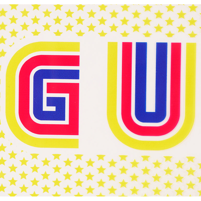 NEW GUCCI JUNIOR Clear Yellow STAR PRINT Amour Vinyl Tote BAG with Pink Leather