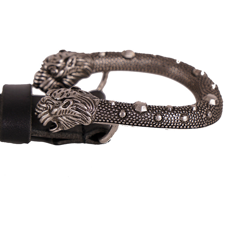 sz 110/44 NEW $550 GUCCI Men's DIONYSUS BUCKLE Black Braided RUGGED Leather BELT