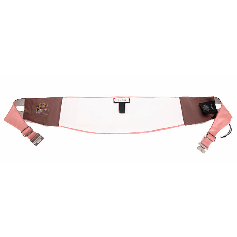 sz S/M NEW $350 GUCCI Men's Pink Silk Faille Classic TUXEDO BELT CUMMERBUND