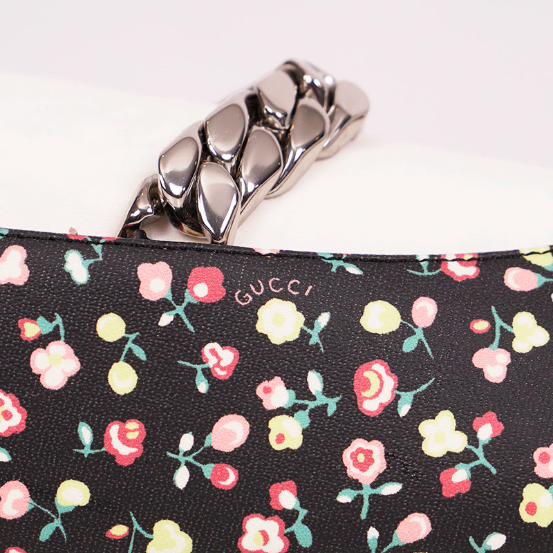38.5 NEW $890 GUCCI X LIBERTY COLLECTION Blue FLORAL BIRD PRINT Horsebit FLATS