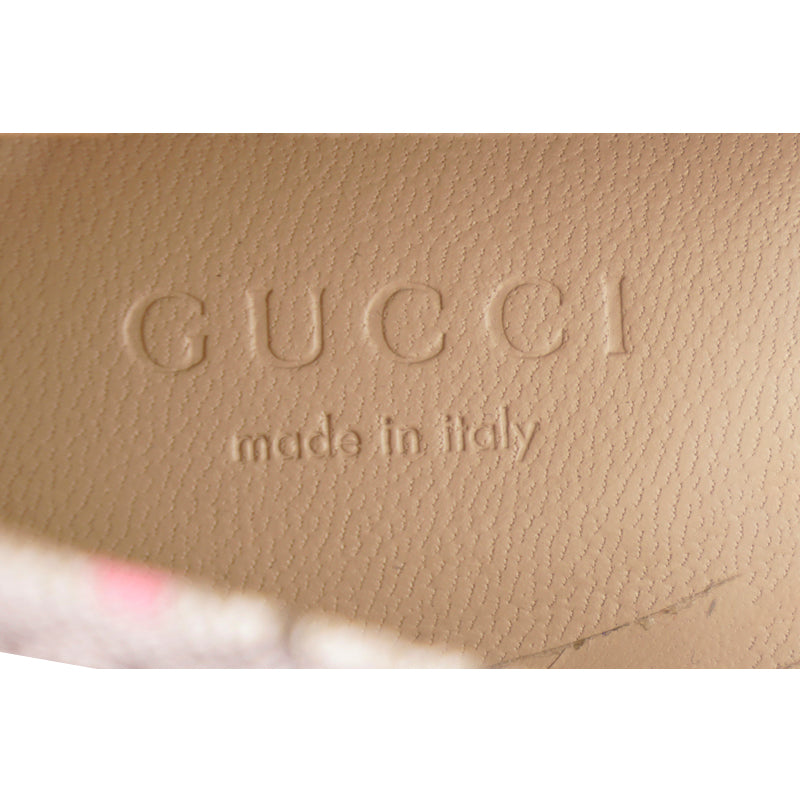 sz 37 NEW $695 GUCCI Shanghai Red Leather FLORAL BLOOMS Classic BALLET FLATS NIB