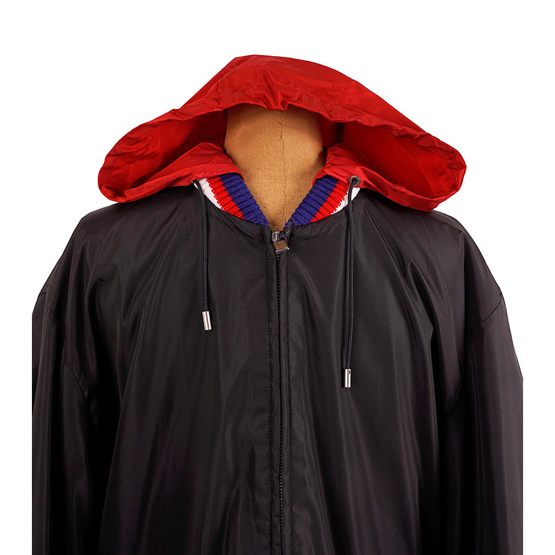 sz 52 NEW $1500 GUCCI Men's Black VINTAGE 80'S GG LOGO Nylon WINDBREAKER JACKET