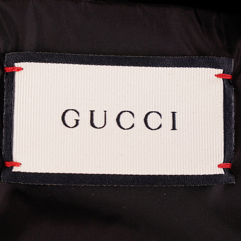 sz 52 NEW $1500 GUCCI Men's Black VINTAGE 80'S GG LOGO Nylon WINDBREAKER JACKET