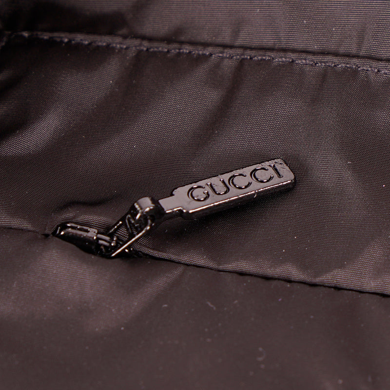 sz 52 NEW $1500 GUCCI Men's Black VINTAGE 80'S GG LOGO Nylon WINDBREAKER JACKET