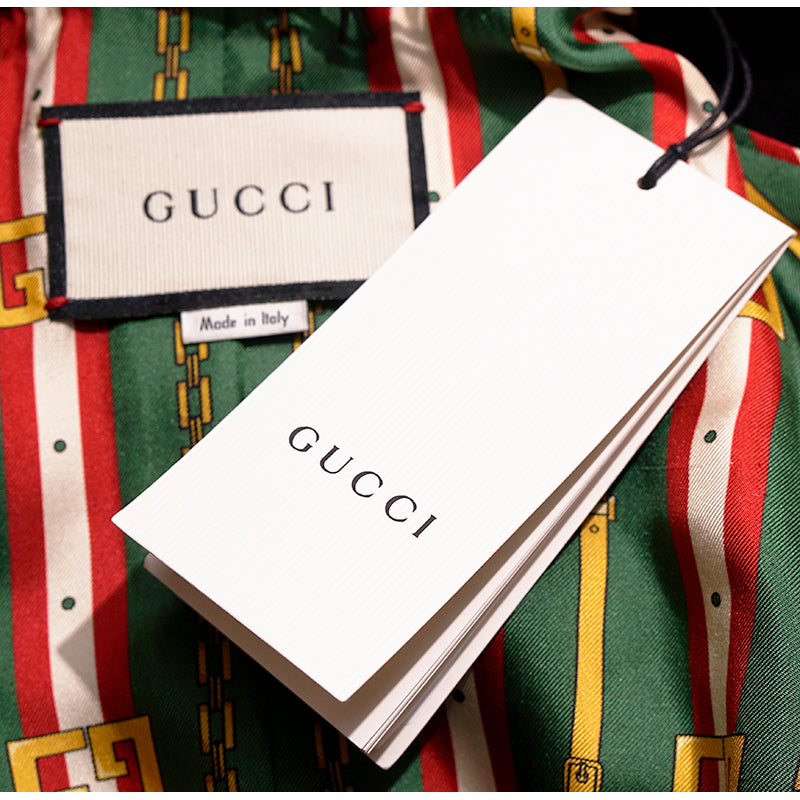 38 NEW $2,700 GUCCI Runway Black Cady BLAZER JACKET - Archival GG LOGO LINING