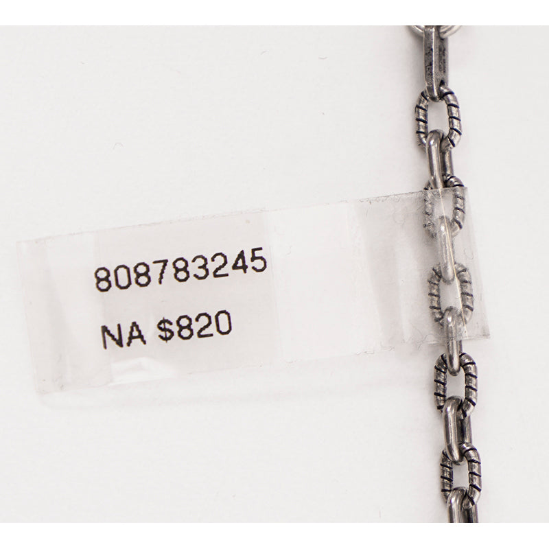 NEW $820 GUCCI GARDEN Aged Sterling Silver SNAKE OUROBOROS GG LOGO NECKLACE NWB