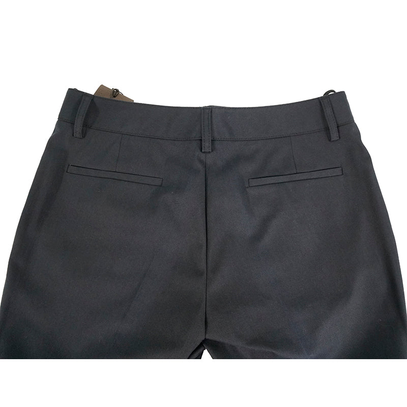 sz 40 NEW $750 GUCCI Woman's Navy Blue Cotton Twill STRAIGHT LEG Trousers PANTS