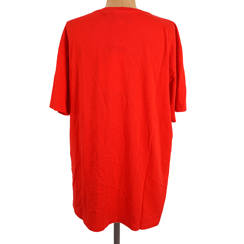 L & XXL NEW $580 GUCCI Men's Red Cotton Yellow ROCKER GG LOGO Rainbow Tee T-SHIRT