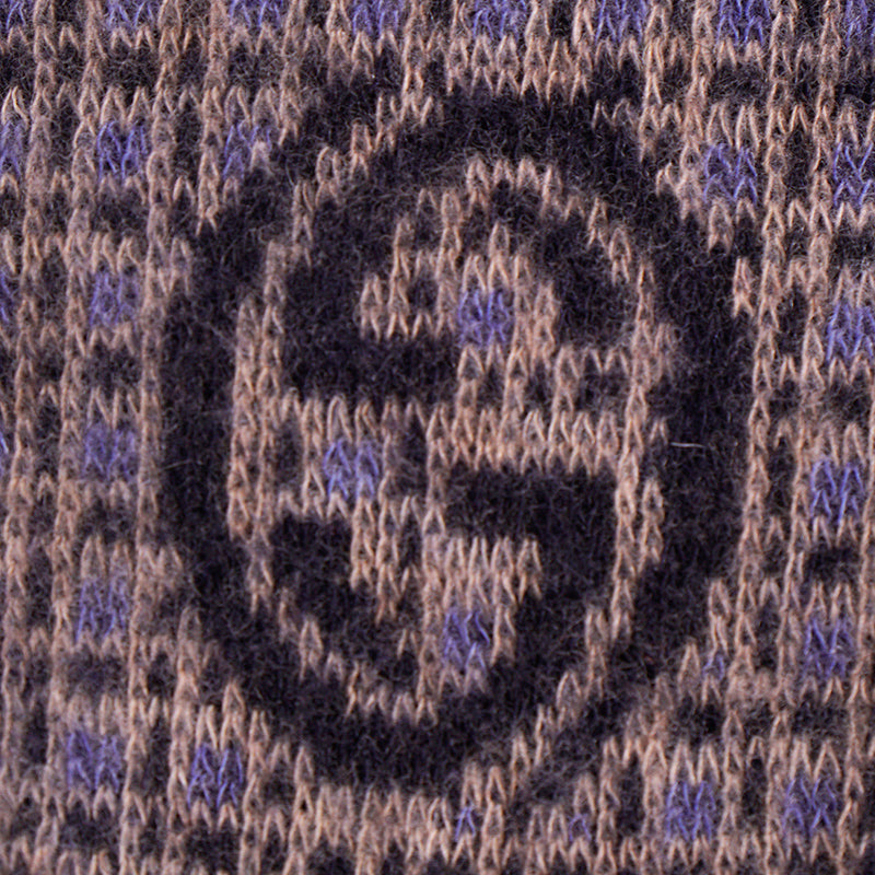 sz S NEW $195 GUCCI Men’s Wool Grey Blue Pattern INTERLOCKING LOGO GG Tall SOCKS