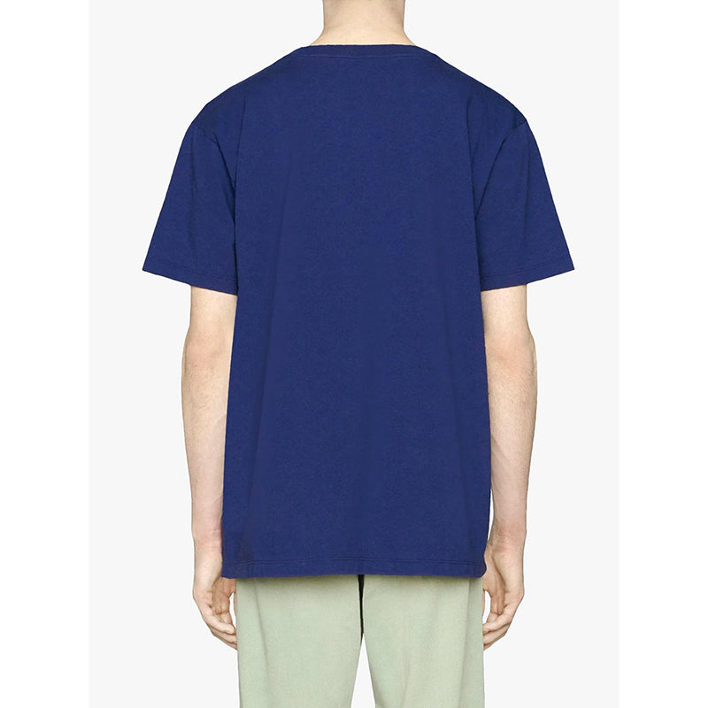 sz XS NEW $590 GUCCI MEN'S Blue Cotton 80'S VINTAGE GG LOGO Classic T-SHIRT TEE