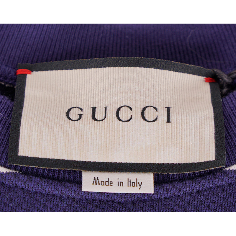 XS NEW $1500 GUCCI Blue White Striped POUR LA COTE D'AZUE Cotton SWEATSHIRT TOP