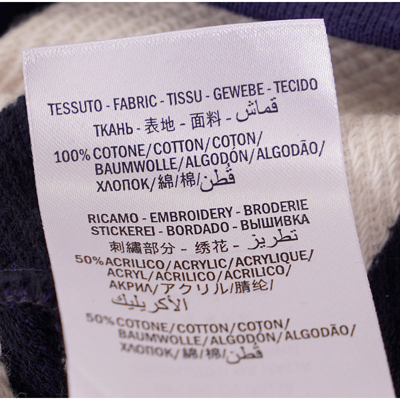 XS NEW $1500 GUCCI Blue White Striped POUR LA COTE D'AZUE Cotton SWEATSHIRT TOP