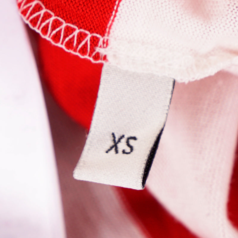 XS NEW $1,100 GUCCI Red White Striped POUR LA COTE D'AZUR Patch Cotton TEE TOP