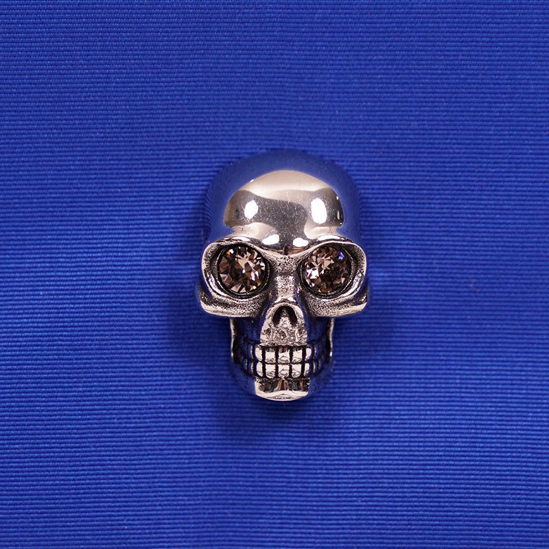 NEW $790 ALEXANDER MCQUEEN Ultramarine Blue Nylon CRYSTAL SKULL Camera Flap BAG