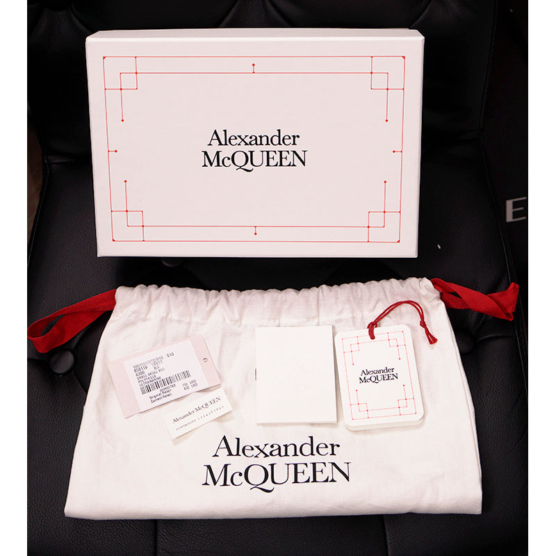 NEW $790 ALEXANDER MCQUEEN Ultramarine Blue Nylon CRYSTAL SKULL Camera Flap BAG
