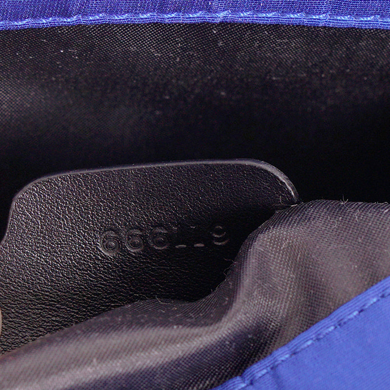 NEW $790 ALEXANDER MCQUEEN Ultramarine Blue Nylon CRYSTAL SKULL Camera Flap BAG