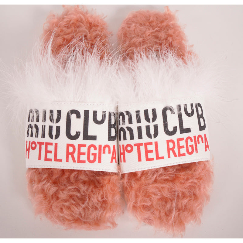 37 38 & 39 NEW $875 MIU MIU White Denim CLUB HOTEL REGINA Faux Shearling Fur SANDALS NIB