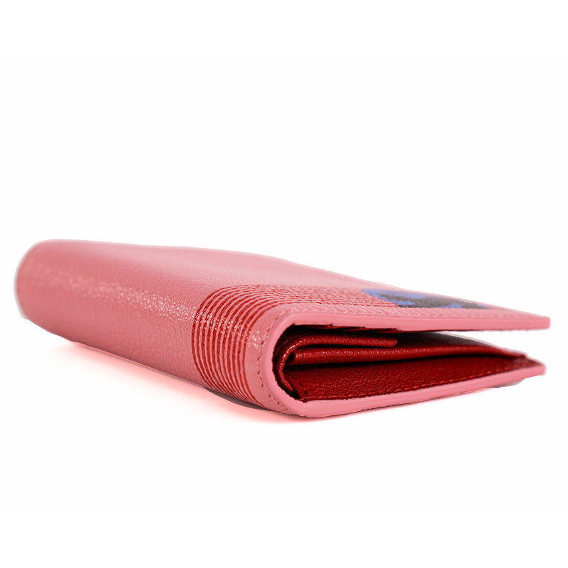 Miu Miu Pink Small Madras Love Wallet Red Leather Goatskin ref.406393 -  Joli Closet