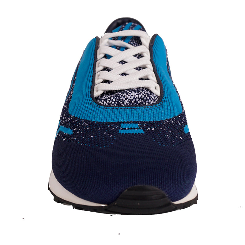 US 8 10 11 11.5 NEW $825 PRADA Blue Mln 70 KNIT LOGO TRAINERS SNEAKERS