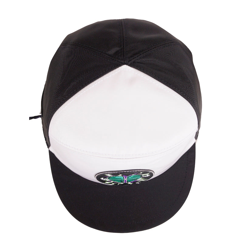 XL NEW $570 PRADA FRANKENSTEIN SAFFIANO LEATHER PATCH Black Nylon BASEBALL CAP HAT