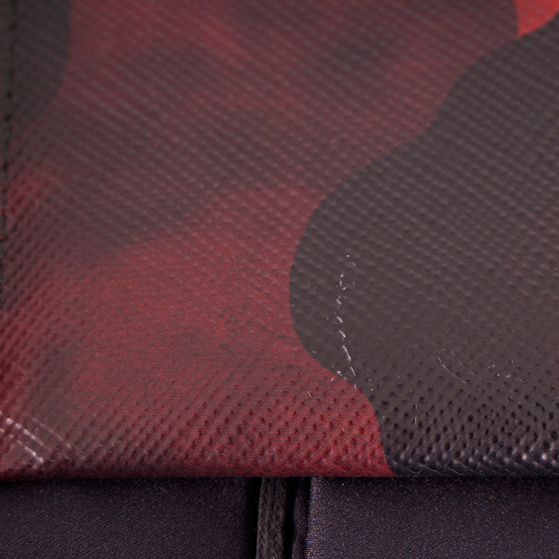 NEW $1080 PRADA MEN'S Red CAMO SAFFIANO LEATHER LOGO Clutch Travel ZIP TOP BAG