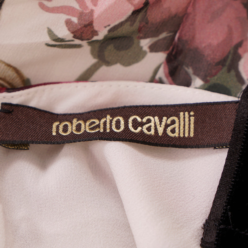 38 NEW $3900 ROBERTO CAVALLI RUNWAY White MYSTIC GARDEN Tarot FLORAL Dress GOWN