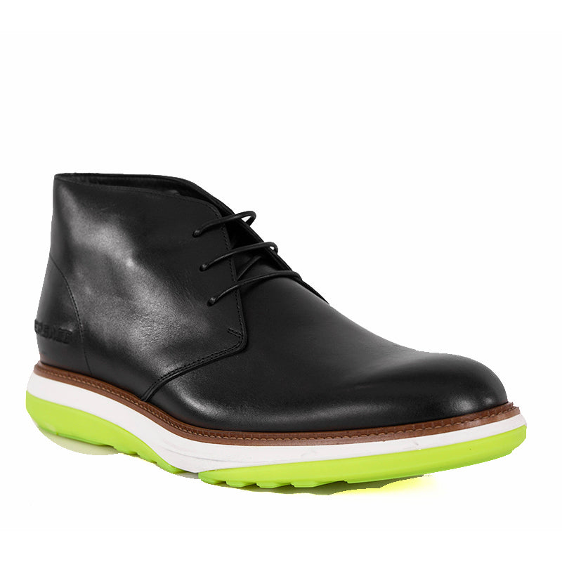 43 & 44 NEW $750 VERSACE Men's Black Leather HYBRID SNEAKER Lace-Up ANKLE BOOTS
