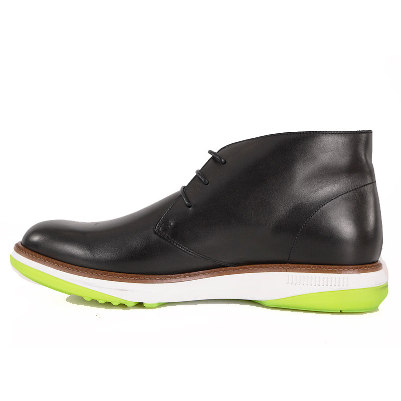 43 & 44 NEW $750 VERSACE Men's Black Leather HYBRID SNEAKER Lace-Up ANKLE BOOTS