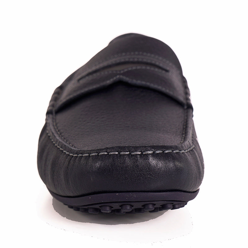 45 US 12 NEW $695 VERSACE Mens Slate Blue MEDUSA Leather Slip On DRIVING LOAFERS
