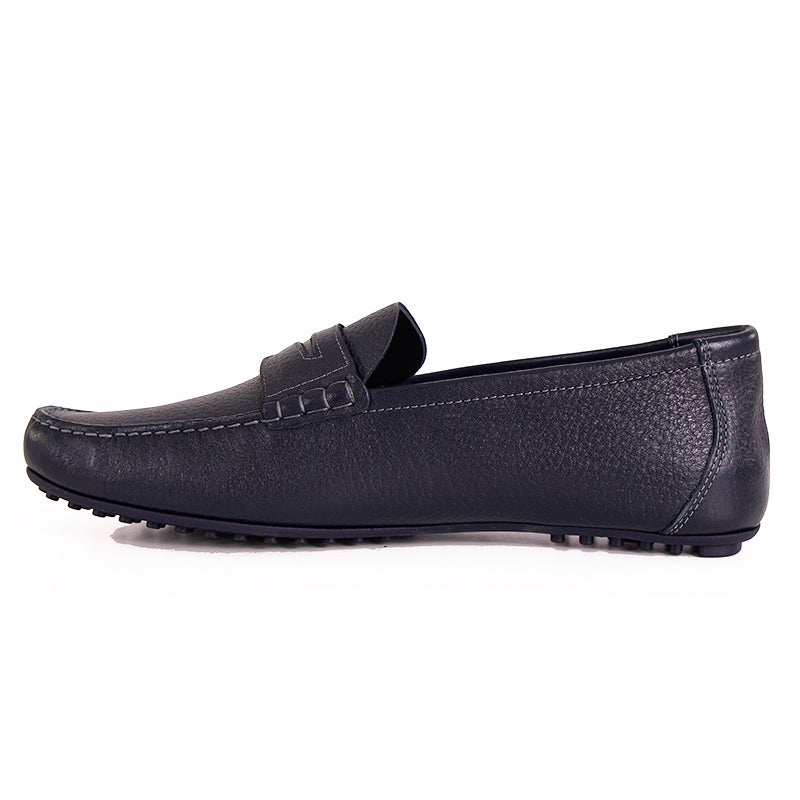 45 US 12 NEW $695 VERSACE Mens Slate Blue MEDUSA Leather Slip On DRIVING LOAFERS