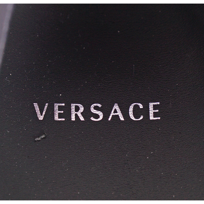 45 US 12 NEW $695 VERSACE Mens Slate Blue MEDUSA Leather Slip On DRIVING LOAFERS