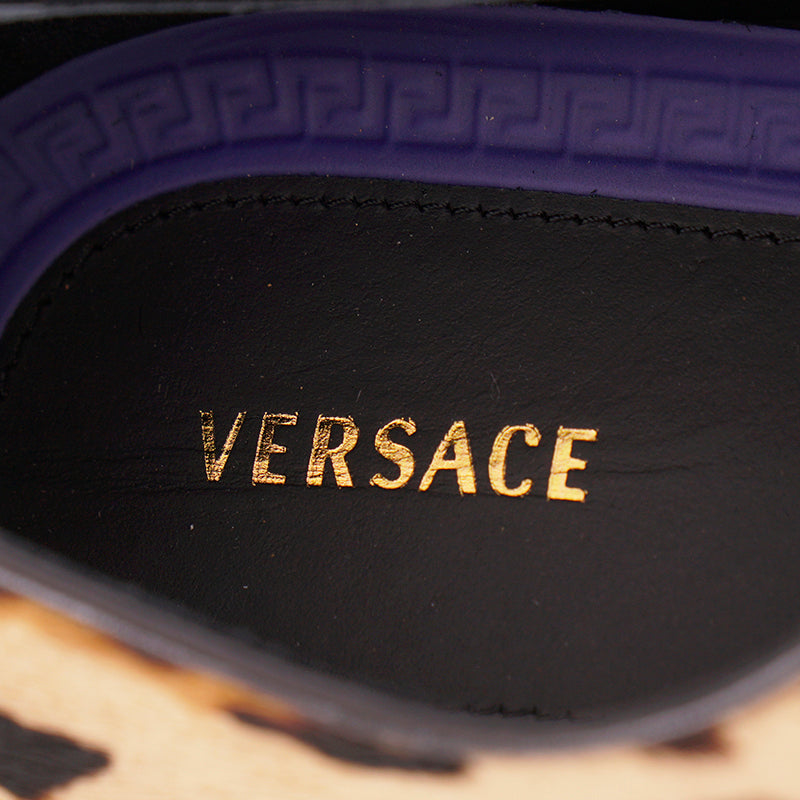 45.5 12.5 NEW $995 VERSACE Men's Leopard Print Medusa HYBRID SNEAKERS OXFORD NIB