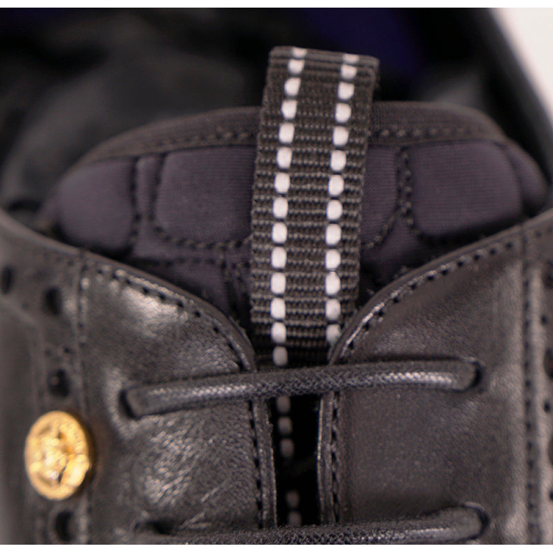 46.5 13.5 NEW $1250 VERSACE Men's Black Leather MEDUSA LOGO WINGTIP OXFORD Dress