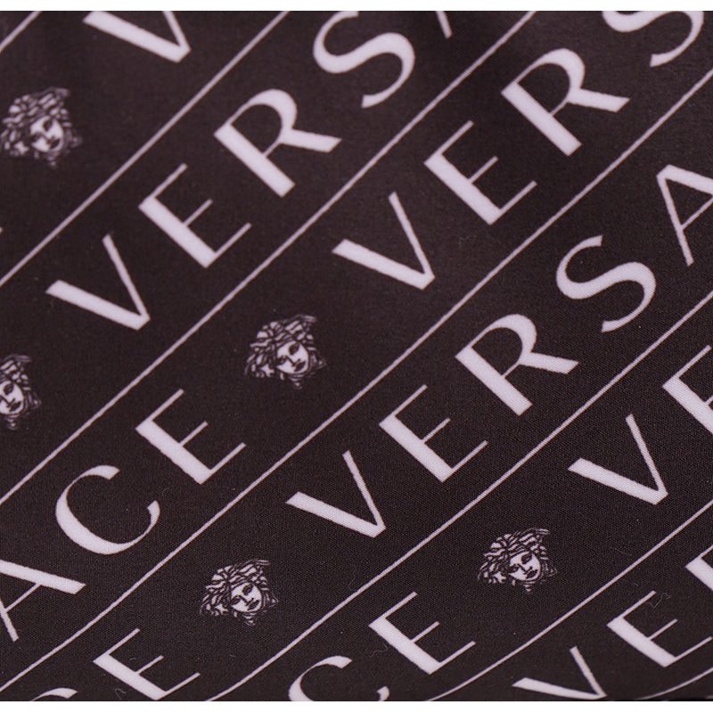 NEW $550 VERSACE Black & White Nylon MEDUSA LOGO Pouch Cosmetic/Wash Travel BAG