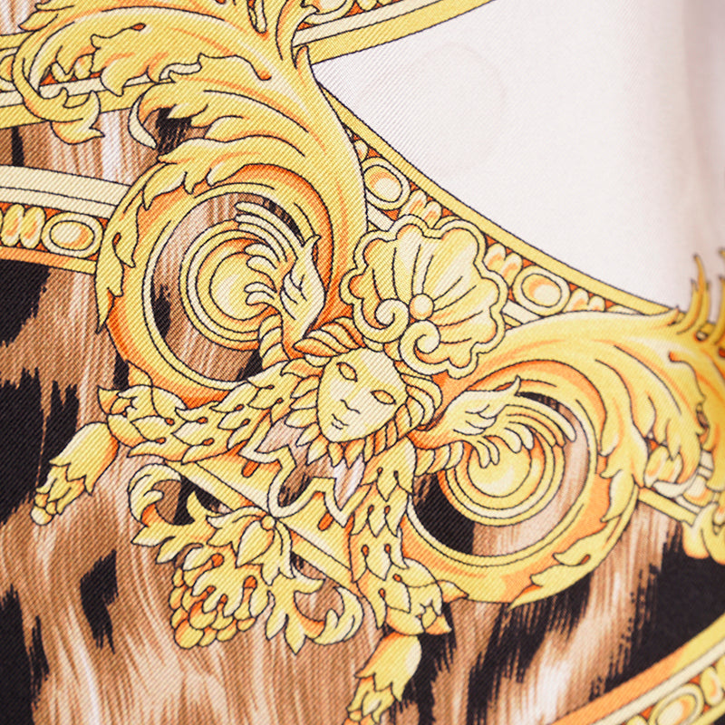 NEW $2195 VERSACE Unisex Barocco Animalier Belted Kimono SILK BATH Dressing ROBE