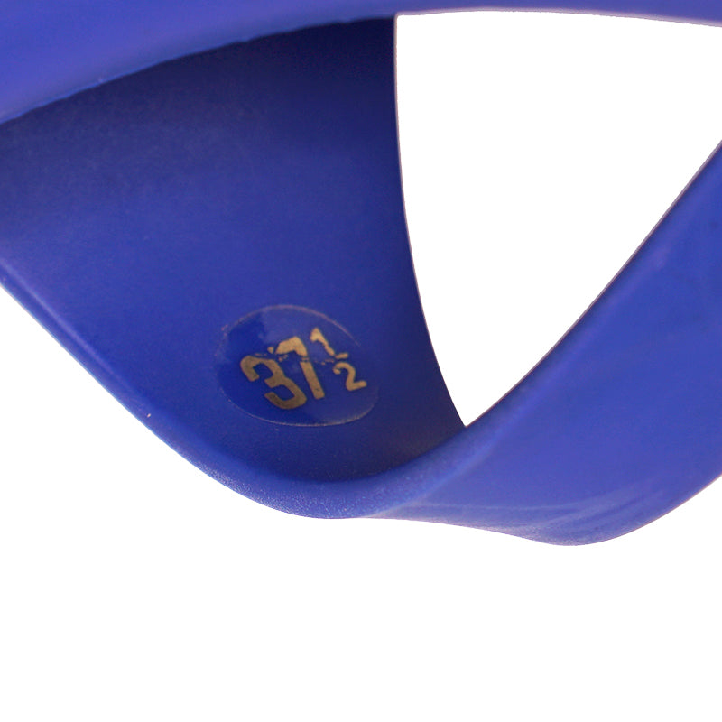 sz 37.5 NEW $350 VERSACE Blue Rubber MEDUSA LOGO Flip Flops Pool JELLY SANDALS