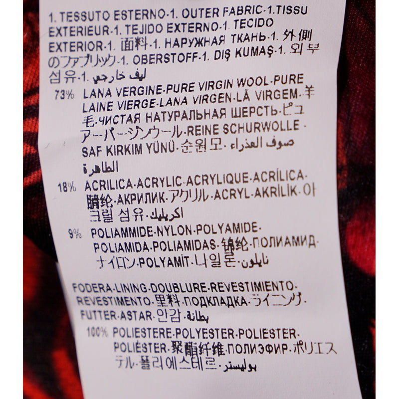 sz 38 NEW $825 VERSACE Red Blue Wool Check RUNWAY TWEED Wrap MEDUSA BUTTON SKIRT
