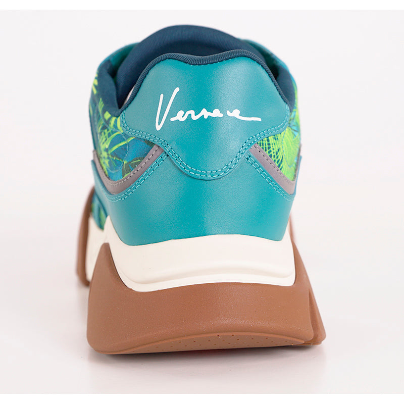 42 US 9 NEW $995 VERSACE Mens Tropical JUNGLE PRINT Squalo Chunky Soles SNEAKERS