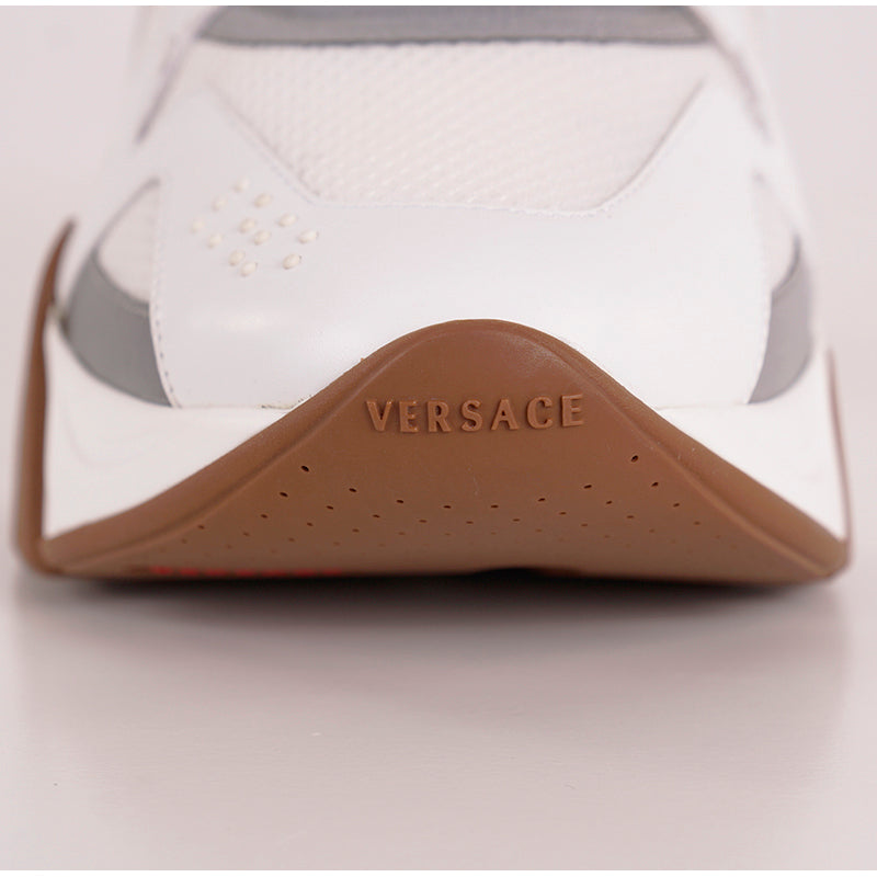 43.5 10.5 NEW $995 VERSACE Mens RUNWAY White Leather Mesh SQUALO Chunky SNEAKERS