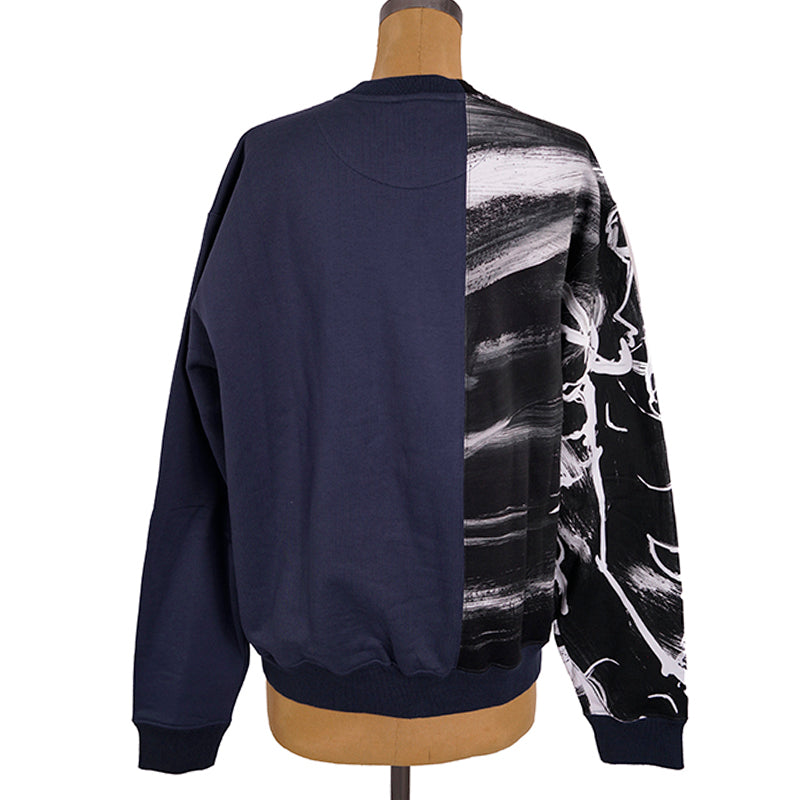 XS & XL NEW $850 VERSACE Men's Blue Colorblock LARGE MEDUSA ART PRINT Top SWEATSHIRT