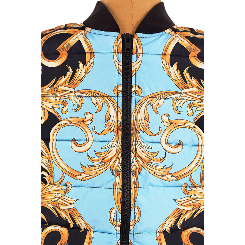 M & L NEW $1425 VERSACE Men's Black GOLD BAROQUE MEDUSA PRINT Sporty Quilted VEST