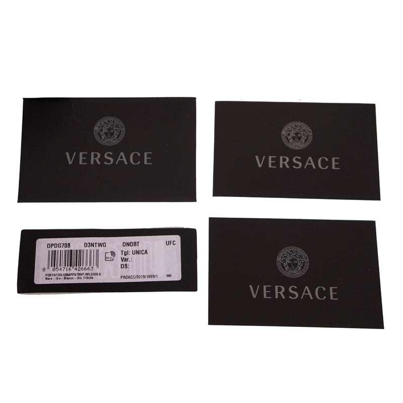 NEW $675 VERSACE Tribute Yellow SAVAGE BAROCCO Quilted Leather FRENCH WALLET NIB